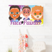 気まぐれな顔ペイントアーティスト 横断幕 (インサイチュ)