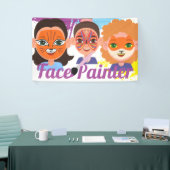 気まぐれな顔ペイントアーティスト 横断幕 (トレードショー)