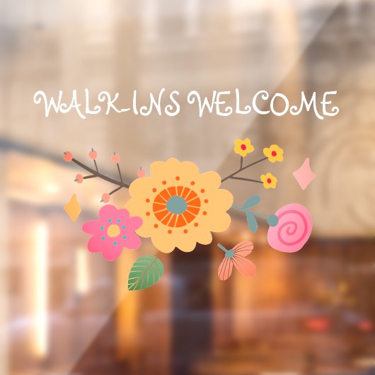 気まぐれな飛び込み客が歓迎するビジネス施設 ウィンドウサイン (シート2)