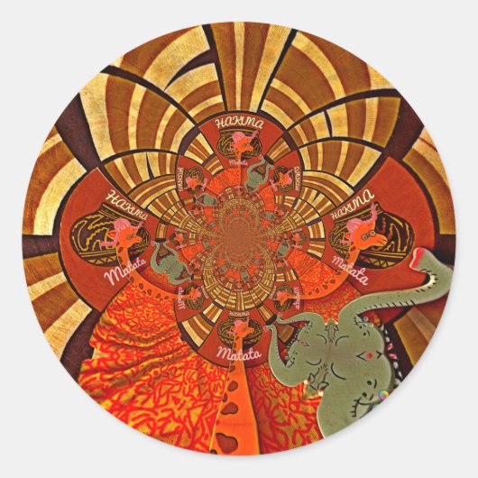 気まぐれな高台: 美しいユーモラスなキリン アフリカの ラウンドシール (正面)