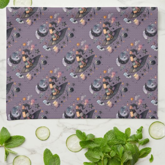 気まぐれな魔女の帽子と天上の魔法 キッチンタオル (折り畳み)