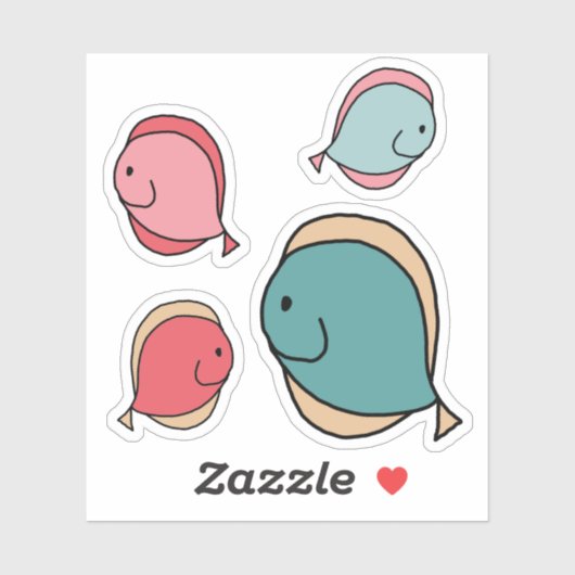 気まぐれな魚たち シール (シート)