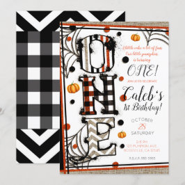 気まぐれな麻のハロウィンMashup 1歳の誕生日 招待状