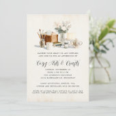 気まぐれな あったかい クラフトパーティー アート ティーパーティー 招待状 (スタンド正面)