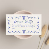 気まぐれウェーブフレームおむつくじベビーボーイシャワー エンクロージャーカード