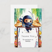 気まぐれスパイ忍者誕生日 サンキューカード (正面/裏面)