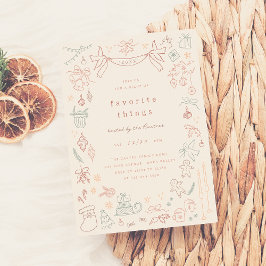 気まぐれドゥードル お気に入りのもの クリスマスパーティー 招待状