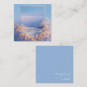 気まぐれ 夢のような メドウ ゴールドフレーム スクエア名刺 (正面/裏面)