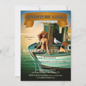 気まぐれ 面白い ヴィンテージ人魚引退 招待状 (正面)