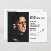 気まずおもしろいいクリスマスの愚かな写真カードはがき ポストカード (正面/裏面)