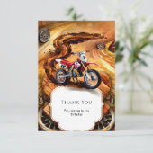 気ままなシンプルバイク誕生日 サンキューカード (スタンド正面)