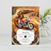 気ままなシンプルバイク誕生日 招待状 (スタンド正面)
