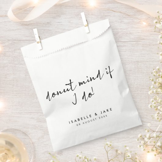 気もしを付けろ |ミニマル結婚リストスクリプト フェイバーバッグ (クリップ留めされた状態)