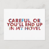 気をおもしろい付けないと小説に出る(顔) ポストカード (正面)