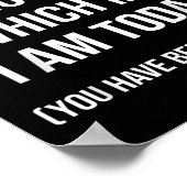 気をつけてください 今日の私がどれなのかわからない 面白い ポスター (角)