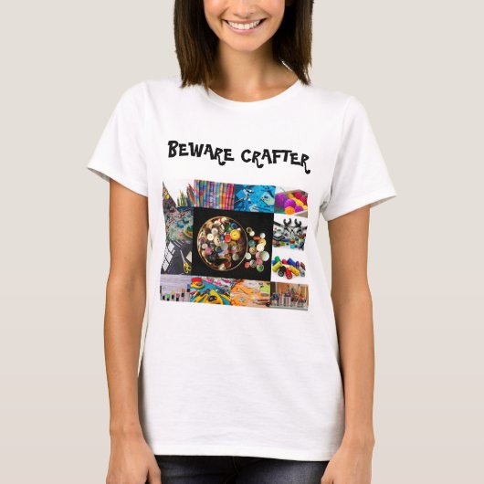 気をつけてクラフター Tシャツ (正面)