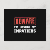 気をつけて私は私のインパティエンズ造園ガーデンを失っている ポストカード (正面)