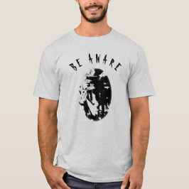"気をつけて" ブラック+ユーモアとインスピレーションの小さなデザイン Tシャツ
