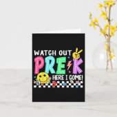 気をつけて！プレキがやってくる！幼稚園準備クラス カード (黄色い花)