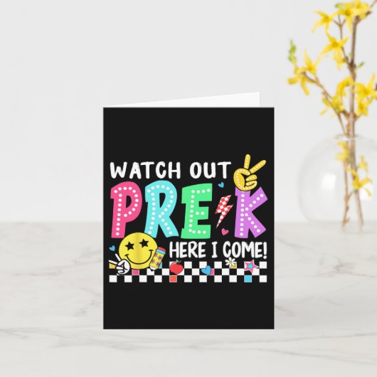 気をつけて！プレキがやってくる！幼稚園準備クラス カード (黄色い花)