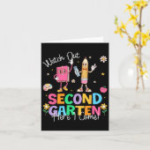 気をつけて！2年生がやってくる！学校初日のサプライズ カード (黄色い花)