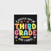 気をつけて 3年生がやってくる こんにちは3年生 カード (正面)