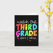 気をつけて 3年生がやってくる！新学期 カード (黄色い花)