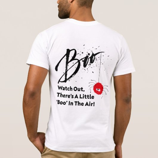 「気をつけて！Boo in the Air Halloween Tシャツ» Tシャツ (裏面)