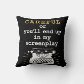 気をつけないと僕の脚本に載るぞ クッション (裏面)