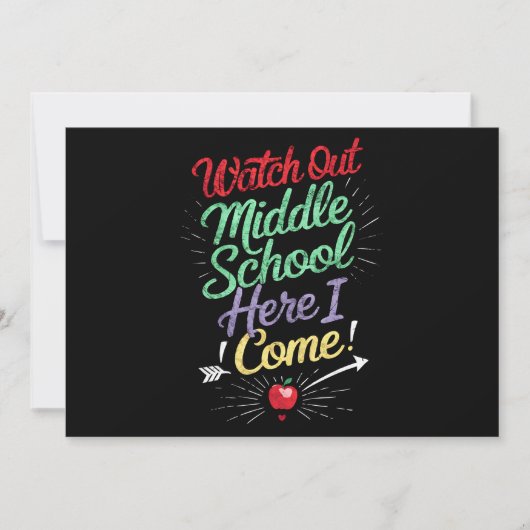 気をつけろ中学 ここに来るぞ 招待状 (正面)