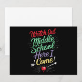 気をつけろ中学 ここに来るぞ 招待状 (正面/裏面)