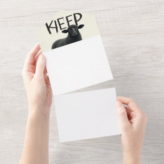 気をつけろ オールインワン招待状 (貼ってはがせる)