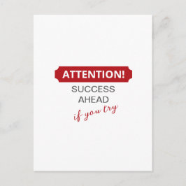 気をつけろ！成功を見据もしえて ポストカード