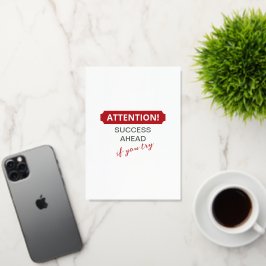 気をつけろ！成功を見据もしえて 箔グリーティングカード