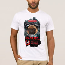 気をつけろ！犬のプリントTシャツ - メンズ番犬Tシャツ