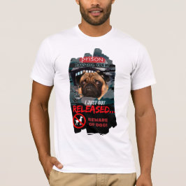 気をつけろ！犬のプリントTシャツ - メンズ番犬Tシャツ Tシャツ