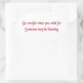 気を付けて… 楕円形シール (バッグ)