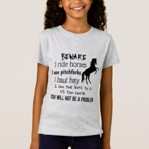 気を付けて-馬に乗って- Tシャツ
