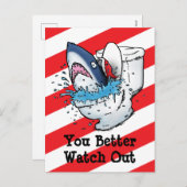 気を付けなさい – トイレシャーク シーズンポストカード (正面/裏面)