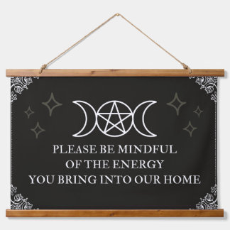 気を付ける 吊り下げ型タペストリー