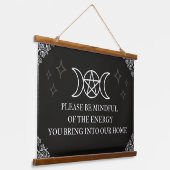 気を付ける 吊り下げ型タペストリー (傾斜あり)