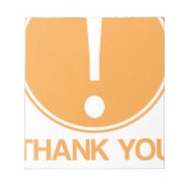 気を付け感謝していて、気を付けて ノートパッド (正面)