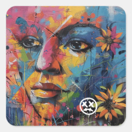 気を使って…ステッカー スクエアシール