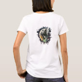 気を失わない |ハロウィーンの魔女と満月 Tシャツ (裏面)