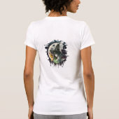 気を失わない |ハロウィーンの魔女と満月 Tシャツ (裏面)