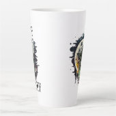 気を失わない |魔女と満月ハロウィーン カフェラテマグ (正面)