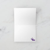 気を引くバークデイ誕生日ウィーナー犬のノートを持っている カード (内部)