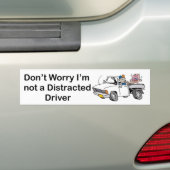 気を散らしたドライバー – Bumper Sticker バンパーステッカー (車上)