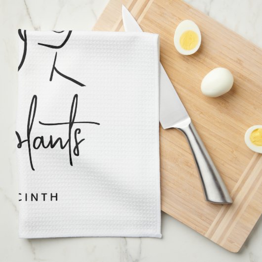 気を散らした庭師ボホフローラかわいい植物 キッチンタオル (四つ折り)