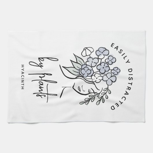 気を散らした庭師ボホフローラかわいい植物 キッチンタオル (横)